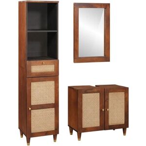 Bathroom Furniture 3 pcs 38 x 33 x 160 cm Solid Mango Wood vidaXL Bathroom Furniture 3 pcs 38 x 33 x 160 cm Solid Mango Wood vidaXL
