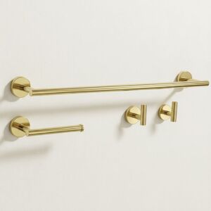 Bathroom Hook Set Rea Ari Gold 4 Pieces Bathroom Hook Set Rea Ari Gold 4 Pieces