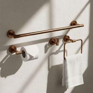 Bathroom Hook Set Rea Grid Brush Copper 4 Pieces Bathroom Hook Set Rea Grid Brush Copper 4 Pieces