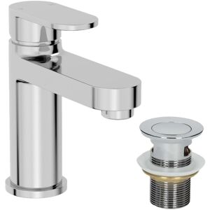 Architeckt - Bathroom Modern Basin Mixer Tap Waste Chrome Round Cloakroom Architeckt - Bathroom Modern Basin Mixer Tap Waste Chrome Round Cloakroom