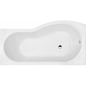 AFFINE Bathroom P Shaped Left Hand Shower Bath Acrylic Gloss White Bathtub 1700 Modern AFFINE Bathroom P Shaped Left Hand Shower Bath Acrylic Gloss White Bathtub 1700 Modern