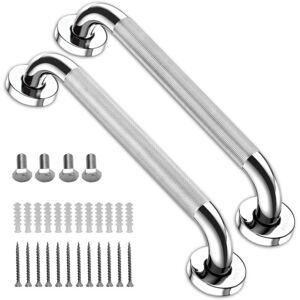 SJQKA Bathroom Shower Grab Bars for Seniors (2 Pack), Stainless Steel Non-Slip Safety Handles for Bathroom, Kitchen, Toilet and Outdoor Stairs. SJQKA Bathroom Shower Grab Bars for Seniors (2 Pack), Stainless Steel Non-Slip Safety Handles for Bathroom, Kitchen, Toilet and Outdoor Stairs.