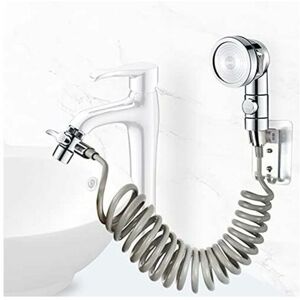 Alwaysh - Bathroom Sink Shower Head Set, Bathroom Hand Shower, Telescopic Hose, Perfect for Washing Hair or Cleaning Sink (Faucet Not Included) Alwaysh - Bathroom Sink Shower Head Set, Bathroom Hand Shower, Telescopic Hose, Perfect for Washing Hair or Cleaning Sink (Faucet Not Included)