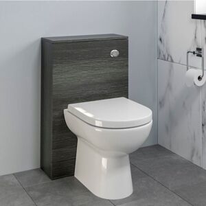 Aurora - Bathroom Toilet Concealed Cistern Unit Pan Soft Close Grey 500mm Aurora - Bathroom Toilet Concealed Cistern Unit Pan Soft Close Grey 500mm