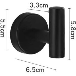 BEIJIYI Bathroom Towel Holder, Wall Mounted Shower Towel Hooks Kitchen Towel Holder with SUS 304 Stainless Steel Wall Hooks (Black 4) BEIJIYI Bathroom Towel Holder, Wall Mounted Shower Towel Hooks Kitchen Towel Holder with SUS 304 Stainless Steel Wall Hooks (Black 4)