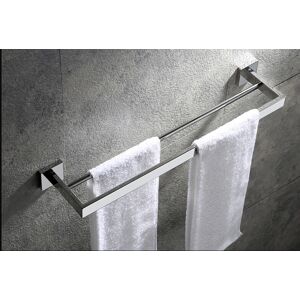 Gotrays - Bathroom Wall Mounted Towel Rack, Double Towel Bar, Polished Mirror Chrome, 60 cm Gotrays - Bathroom Wall Mounted Towel Rack, Double Towel Bar, Polished Mirror Chrome, 60 cm