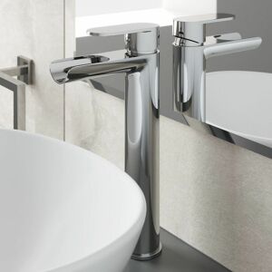 Architeckt - Bathroom Waterfall High Rise Tall Mono Basin Sink Mixer Tap Modern Single Lever Architeckt - Bathroom Waterfall High Rise Tall Mono Basin Sink Mixer Tap Modern Single Lever