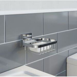 Architeckt Chrome Square Wall Mounted Soap Dish - Bathroom WC Accessories Architeckt Chrome Square Wall Mounted Soap Dish - Bathroom WC Accessories