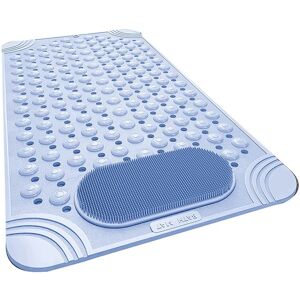 TLILY Bathtub Mat Non-Slip Rubber Shower Mat with Drain Holes Suction Cups, Quick Drain, Feet Massage, Bath Mat-Blue TLILY Bathtub Mat Non-Slip Rubber Shower Mat with Drain Holes Suction Cups, Quick Drain, Feet Massage, Bath Mat-Blue