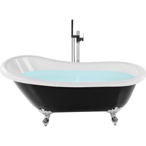 BELIANI Freestanding Bathtub CAYMAN 1530 x 770 mm Black/ White BELIANI Freestanding Bathtub CAYMAN 1530 x 770 mm Black/ White
