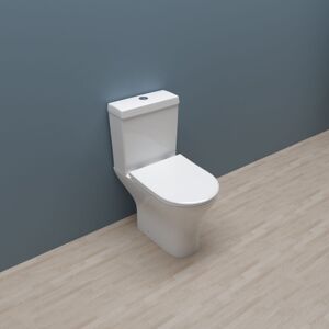 Close Coupled Toilet d Shape Soft Close Seat & Dual Flush Cistern White Ceramic wc Pan - Biubiubath Close Coupled Toilet d Shape Soft Close Seat & Dual Flush Cistern White Ceramic wc Pan - Biubiubath