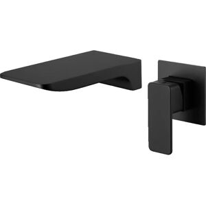 Cyslmuk - Black Bathroom Wall Mounted Faucet Wall Mounted Sink Mixer Tap Brass Wall Mounted Waterfall Faucet Cyslmuk - Black Bathroom Wall Mounted Faucet Wall Mounted Sink Mixer Tap Brass Wall Mounted Waterfall Faucet