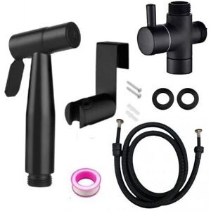 Csparkv - Black Handheld Bidet Sprayer Toilet Faucet Stainless Steel Cold Bathroom Valve Jet Set Csparkv - Black Handheld Bidet Sprayer Toilet Faucet Stainless Steel Cold Bathroom Valve Jet Set