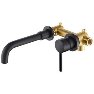 Ymyny - Black Painted Brass Faucets, Bathroom Wall Taps, Wall Mounted Basin Taps, Wall Mounted Basin or Bathtub Taps mumu Ymyny - Black Painted Brass Faucets, Bathroom Wall Taps, Wall Mounted Basin Taps, Wall Mounted Basin or Bathtub Taps mumu