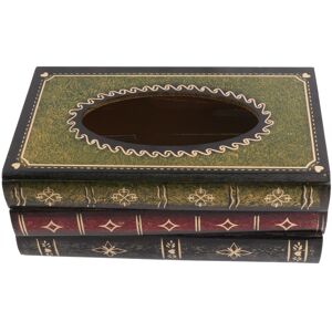 GROOFOO Book Tissue Box Cover Antique Rectangular Dispenser Napkin Holder for Bathroom Living Room Office Car Blackish Green GROOFOO Book Tissue Box Cover Antique Rectangular Dispenser Napkin Holder for Bathroom Living Room Office Car Blackish Green
