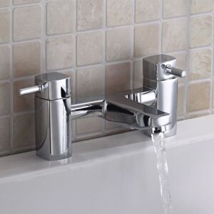 Nes Home - Boston Contemporary Design Deck Mounted Bridge Chrome Bath Filler Tap Nes Home - Boston Contemporary Design Deck Mounted Bridge Chrome Bath Filler Tap