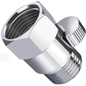 LINGHHANG Brass Shower Flow Control Valve (Chrome Plated): Shower Head Shut-Off Valve (Female & Male), Water Flow Control Valves, for Handheld Shower Head or LINGHHANG Brass Shower Flow Control Valve (Chrome Plated): Shower Head Shut-Off Valve (Female & Male), Water Flow Control Valves, for Handheld Shower Head or