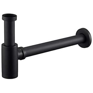 Aiperq - Brass Sink Trap, Universal Siphon Design, 1 1/4 x 32 mm, Adjustable, Anti-Odor, Matte Black Aiperq - Brass Sink Trap, Universal Siphon Design, 1 1/4 x 32 mm, Adjustable, Anti-Odor, Matte Black