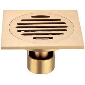 Mumu - Brass Square Shower Drain, Stainless Steel Square Floor Drain Anti-odor Bathroom Large Caliber Mumu - Brass Square Shower Drain, Stainless Steel Square Floor Drain Anti-odor Bathroom Large Caliber
