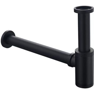 SHINING HOUSE Brass washbasin drain, universal siphon with 200 mm extension pipe, 1 1/4 x 32 mm adjustable siphon, odor-inhibiting, leak-proof, matte black SHINING HOUSE Brass washbasin drain, universal siphon with 200 mm extension pipe, 1 1/4 x 32 mm adjustable siphon, odor-inhibiting, leak-proof, matte black