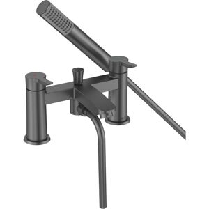 Bristan Apelo Deck Mounted Bath Shower Mixer Tap Hose Shower Head Gun Metal Grey Bristan Apelo Deck Mounted Bath Shower Mixer Tap Hose Shower Head Gun Metal Grey