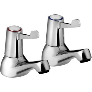 Bristan Lever Basin Pillar Taps Utility Taps Chrome Plated with Metal Back Nut Bristan Lever Basin Pillar Taps Utility Taps Chrome Plated with Metal Back Nut