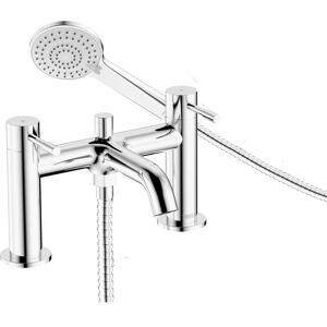 Bristan - Mila Bath Shower Mixer Tap Pillar Mounted - Chrome Bristan - Mila Bath Shower Mixer Tap Pillar Mounted - Chrome