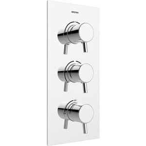 Bristan - Prism Chrome Recessed Thermostatic Dual Control Shower Valve with Integral Two Outlet Diverter and Stopcock - PM2-SHC3DIV-C Bristan - Prism Chrome Recessed Thermostatic Dual Control Shower Valve with Integral Two Outlet Diverter and Stopcock - PM2-SHC3DIV-C