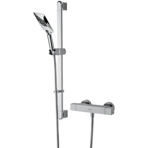 Bristan - Qubo Thermostatic Bar Mixer Shower with Shower Kit - Chrome Bristan - Qubo Thermostatic Bar Mixer Shower with Shower Kit - Chrome