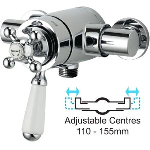 Bristan - Traditional Dual Control Monarch Mixer Shower Valve 110 130mm Colonial Bristan - Traditional Dual Control Monarch Mixer Shower Valve 110 130mm Colonial