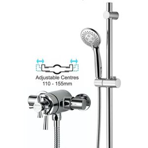 Bristan - Rio 2 Exposed Thermostatic Mixer Shower Dual Control + Kit 110mm 155mm Bristan - Rio 2 Exposed Thermostatic Mixer Shower Dual Control + Kit 110mm 155mm