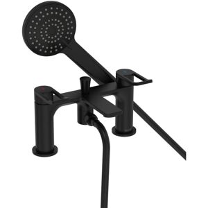 Bristan - Saffron Bath Shower Mixer Tap Pillar Mounted - Black Bristan - Saffron Bath Shower Mixer Tap Pillar Mounted - Black