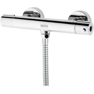 Bristan Thermostatic Bar Mixer Shower Round Chrome Valve Only - Bottom Outlet Bristan Thermostatic Bar Mixer Shower Round Chrome Valve Only - Bottom Outlet