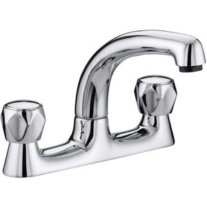 Bristan - Club Chrome Deck Kitchen Sink Mixer Tap with Metal Heads - VAC2-DSM-C-MT Bristan - Club Chrome Deck Kitchen Sink Mixer Tap with Metal Heads - VAC2-DSM-C-MT