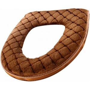 Ymyny - Brown Toilet Seat Cover, Soft Toilet Seat Cushion Warmer, Washable Universal Toilet Seat Cover with Zipper Ymyny - Brown Toilet Seat Cover, Soft Toilet Seat Cushion Warmer, Washable Universal Toilet Seat Cover with Zipper