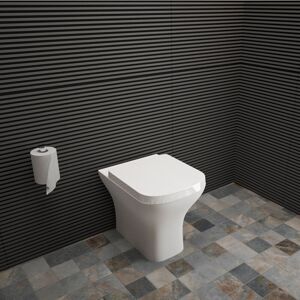 AICA SANITAIRE Btw Square Toilet Back To Wall Ceramic Pan Cloakroom Soft Close Seat Bathroom wc Modern AICA SANITAIRE Btw Square Toilet Back To Wall Ceramic Pan Cloakroom Soft Close Seat Bathroom wc Modern