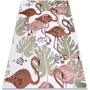 Rugsx - Carpet fun Flami for children, flamingos cream multicolour 140x190 cm Rugsx - Carpet fun Flami for children, flamingos cream multicolour 140x190 cm
