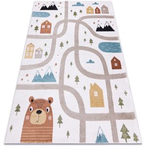 Rugsx - Carpet fun Polar for children, streets, forest, cream multicolour 160x220 cm Rugsx - Carpet fun Polar for children, streets, forest, cream multicolour 160x220 cm