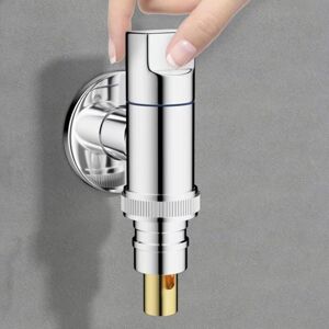 CCYKXA 1 PCS Brass Washing Machine Faucet with Quick Open Water Stop - Silver CCYKXA 1 PCS Brass Washing Machine Faucet with Quick Open Water Stop - Silver