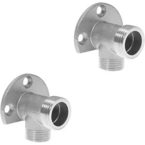 2Pcs Wall Mounted Bathroom Mixer Tap Accessory Kit Home Installation In-Wall Elbow Surface Faucet To Hose Connector (Silver) - Ccykxa 2Pcs Wall Mounted Bathroom Mixer Tap Accessory Kit Home Installation In-Wall Elbow Surface Faucet To Hose Connector (Silver) - Ccykxa