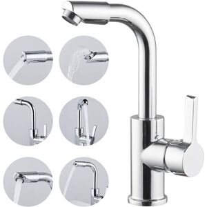 CCYKXA 360° Rotating Bathroom Sink Faucet Hot and Cold Water Single Handle Faucet Basin Mixer Tap Chrome Surface Basin Faucet Adjustable Hot and Cold CCYKXA 360° Rotating Bathroom Sink Faucet Hot and Cold Water Single Handle Faucet Basin Mixer Tap Chrome Surface Basin Faucet Adjustable Hot and Cold