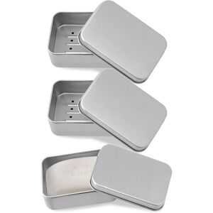 Ccykxa - Aluminum Soap Box, 3 Soap Dishes with Removable Drainer, Plastic-Free and Suitable for All Solid Soaps, Travel Soap Box, Metal Box, for Home Ccykxa - Aluminum Soap Box, 3 Soap Dishes with Removable Drainer, Plastic-Free and Suitable for All Solid Soaps, Travel Soap Box, Metal Box, for Home