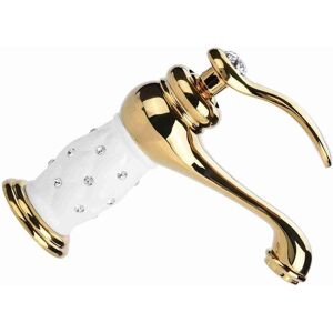 Ccykxa - Basin Mixer Tap with Other Accessories Solid Brass Bathroom Sink Faucet Modern Design Chrome Lacquered Copper Bathroom Faucets (Gold) Ccykxa - Basin Mixer Tap with Other Accessories Solid Brass Bathroom Sink Faucet Modern Design Chrome Lacquered Copper Bathroom Faucets (Gold)