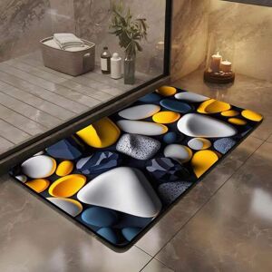 Ccykxa - Diatomite Bath Mat, Non-Slip Bath Mat & Wonderful 3D Stone Pattern, Soft, Absorbent and Quick-Drying Bath Mat 60x40cm, Decorate the Ccykxa - Diatomite Bath Mat, Non-Slip Bath Mat & Wonderful 3D Stone Pattern, Soft, Absorbent and Quick-Drying Bath Mat 60x40cm, Decorate the