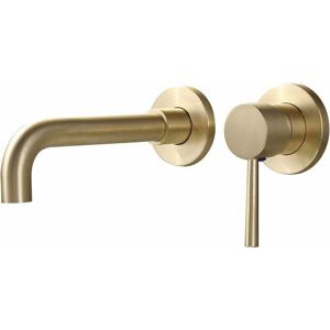 Ccykxa - Gold Basin Mixer Tap Solid Brass Wall Mounted Bathroom Sink Faucet Brushed Brass Swivel Spout Basin Mixer Tap Ccykxa - Gold Basin Mixer Tap Solid Brass Wall Mounted Bathroom Sink Faucet Brushed Brass Swivel Spout Basin Mixer Tap