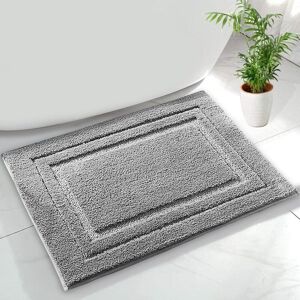 Grey Bath Mat 50 x 80 cm Thickened Bathroom Mat Non-slip Water Machine Washable Bathroom Bath Mat Absorbent Microfiber Shower Mat - Ccykxa Grey Bath Mat 50 x 80 cm Thickened Bathroom Mat Non-slip Water Machine Washable Bathroom Bath Mat Absorbent Microfiber Shower Mat - Ccykxa