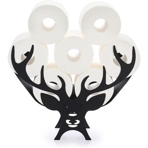 Toilet Paper Roll Holder Metal Paper Holder Deer Shape Paper Storage for Bathroom (Black) - Ccykxa Toilet Paper Roll Holder Metal Paper Holder Deer Shape Paper Storage for Bathroom (Black) - Ccykxa