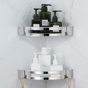 Ccykxa - Triangle, 2 Pieces Corner Shower Shelf, Shower Caddy No Drilling, Rustproof for Shower Storage Basket Bathroom Accessory Soap Holder Shampoo Ccykxa - Triangle, 2 Pieces Corner Shower Shelf, Shower Caddy No Drilling, Rustproof for Shower Storage Basket Bathroom Accessory Soap Holder Shampoo