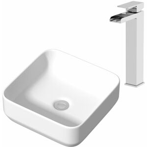 Affine - Ceramic Bathroom Vanity Wash Basin Sink Countertop Single Lever Mixer Tap Bundle Affine - Ceramic Bathroom Vanity Wash Basin Sink Countertop Single Lever Mixer Tap Bundle