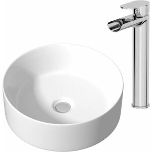 Affine - Ceramic Bathroom Vanity Wash Basin Sink Countertop Single Lever Mixer Tap Bundle Affine - Ceramic Bathroom Vanity Wash Basin Sink Countertop Single Lever Mixer Tap Bundle